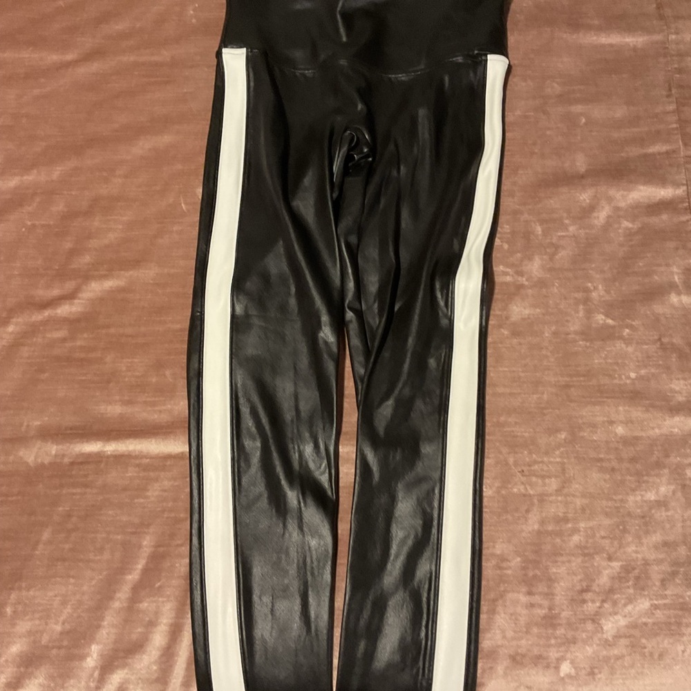 SPANX Black Faux Leather Leggings